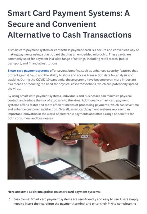 explain about smart card payment system|smart card in banking.